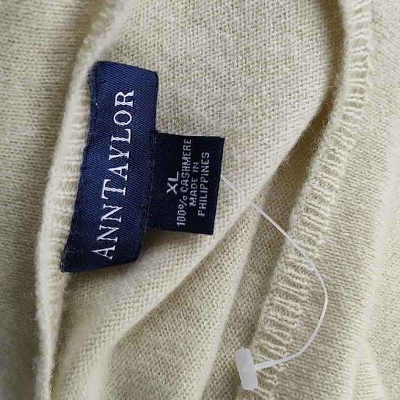 100% Cashmere Ann Taylor NWOT Sleeveless Knit Sweater Vest Top Size XL - Picture 10 of 10